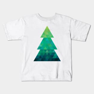 Triangle Christmas Tree Art Kids T-Shirt